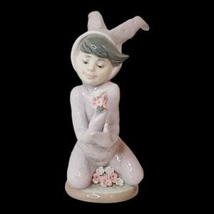 Vintage Lladro In The Meadow Girl in Bunny Rabbit Costume RETIRED Easter READ
